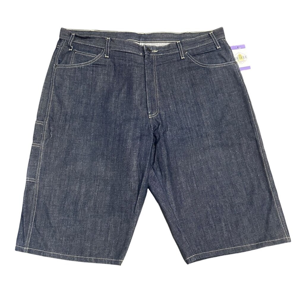 Dickies Mens 40 Denim Carpenter Jean Shorts Classic Fit Dark Wash Cotton